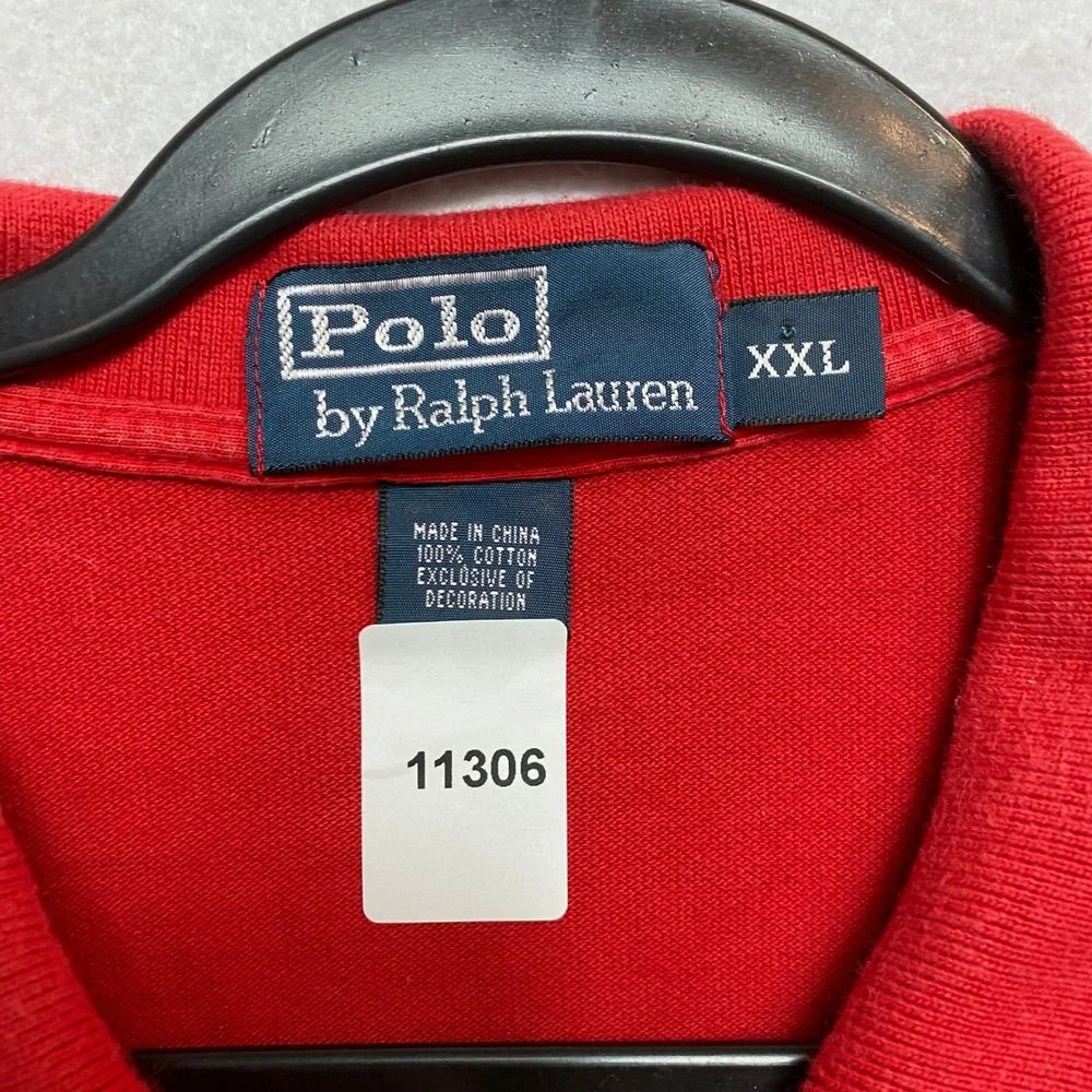 Polo Ralph Lauren Polo Shirt Mens XXL Red Short Sleeve Pique Pony Logo